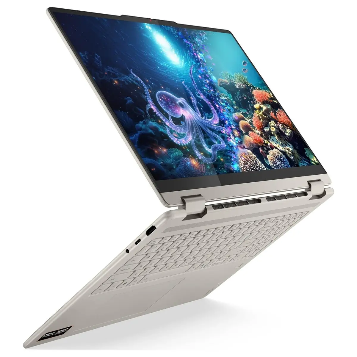 Lenovo Yoga 7 2-in-1 16AKP10 Laptop, AMD Ryzen AI 7 350, AMD Radeon 860M, 16" WUXGA IPS Touch, 16GB DDR5 RAM, 1TB NVMe SSD, Wi-Fi 7, Windows 11, Seashell